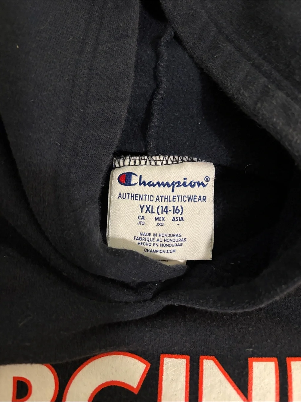 Boys Champion Navy Virginia Lacrosse Pullover Hoodie